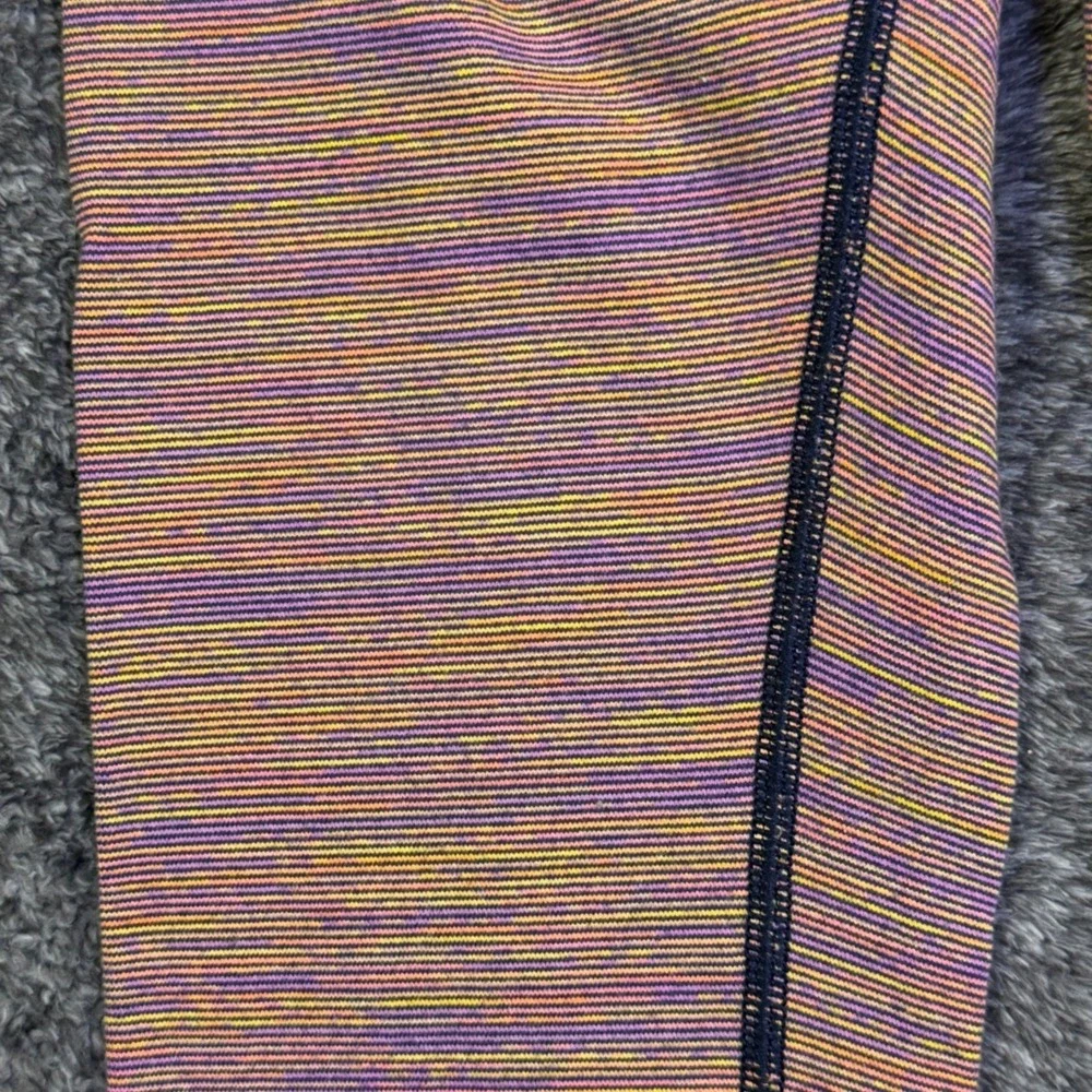 Lululemon Wunder Under‎ Crop Leggings Space Dye Pink Orange Purple Size 4